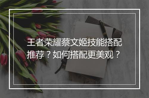 王者荣耀蔡文姬技能搭配推荐？如何搭配更美观？