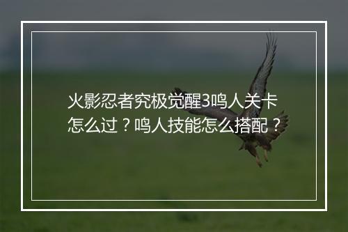 火影忍者究极觉醒3鸣人关卡怎么过？鸣人技能怎么搭配？