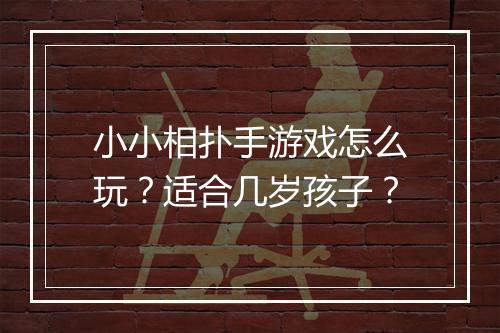 小小相扑手游戏怎么玩？适合几岁孩子？