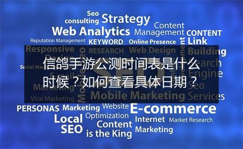 信鸽手游公测时间表是什么时候？如何查看具体日期？