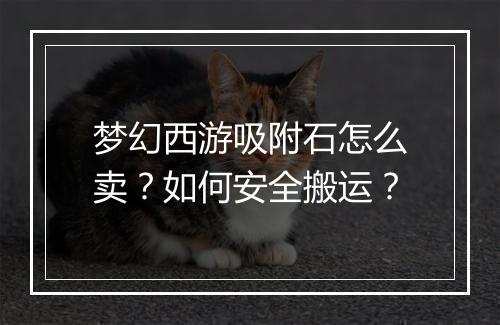 梦幻西游吸附石怎么卖?如何安全搬运?
