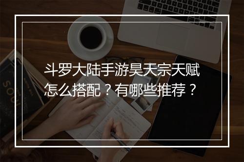 斗罗大陆手游昊天宗天赋怎么搭配?有哪些推荐?
