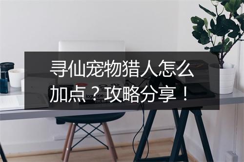 寻仙宠物猎人怎么加点？攻略分享！