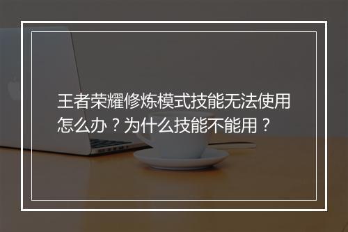 王者荣耀修炼模式技能无法使用怎么办？为什么技能不能用？