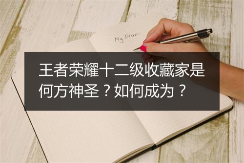 王者荣耀十二级收藏家是何方神圣？如何成为？