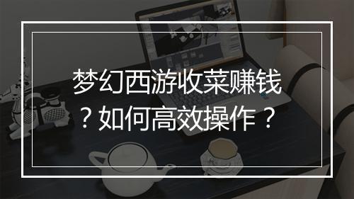 梦幻西游收菜赚钱?如何高效操作?
