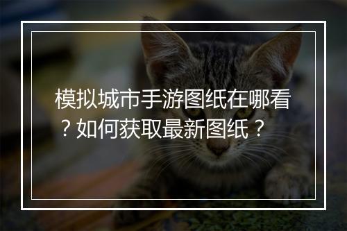 模拟城市手游图纸在哪看？如何获取最新图纸？