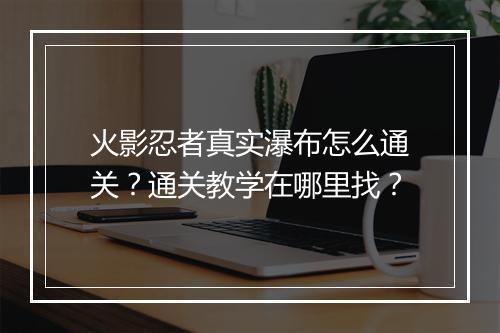 火影忍者真实瀑布怎么通关？通关教学在哪里找？