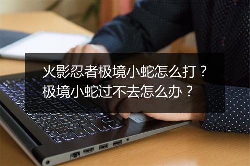 火影忍者极境小蛇怎么打？极境小蛇过不去怎么办？