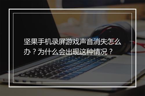 坚果手机录屏游戏声音消失怎么办？为什么会出现这种情况？