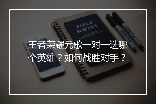 王者荣耀元歌一对一选哪个英雄？如何战胜对手？