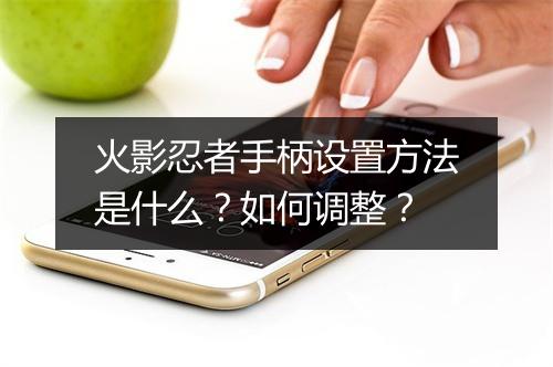 火影忍者手柄设置方法是什么？如何调整？