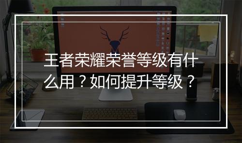 王者荣耀荣誉等级有什么用？如何提升等级？