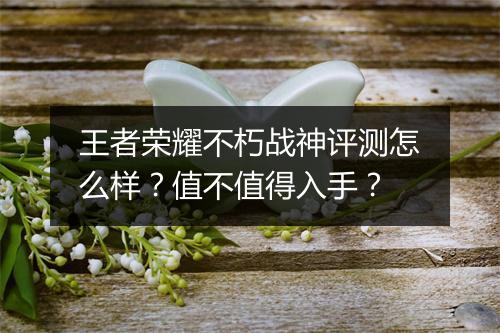 王者荣耀不朽战神评测怎么样？值不值得入手？