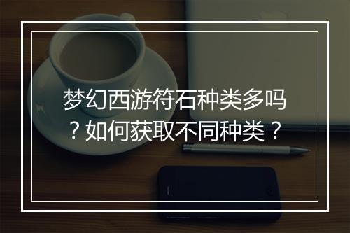 梦幻西游符石种类多吗？如何获取不同种类？