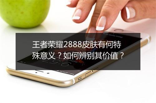 王者荣耀2888皮肤有何特殊意义？如何辨别其价值？