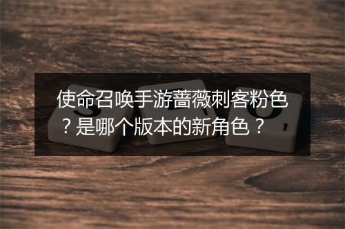 使命召唤手游蔷薇刺客粉色？是哪个版本的新角色？