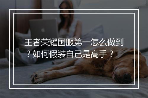 王者荣耀国服第一怎么做到？如何假装自己是高手？