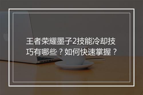 王者荣耀墨子2技能冷却技巧有哪些？如何快速掌握？