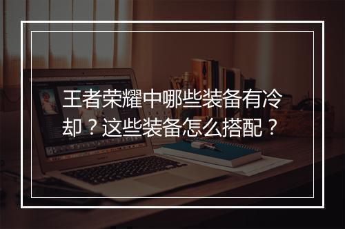 王者荣耀中哪些装备有冷却？这些装备怎么搭配？