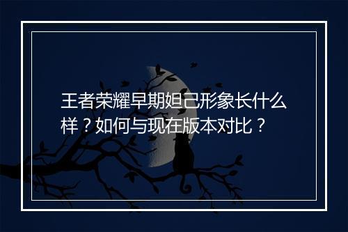 王者荣耀早期妲己形象长什么样？如何与现在版本对比？