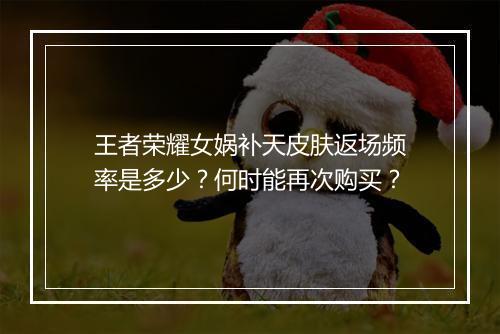 王者荣耀女娲补天皮肤返场频率是多少？何时能再次购买？