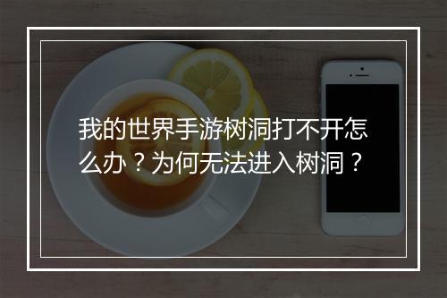我的世界手游树洞打不开怎么办？为何无法进入树洞？