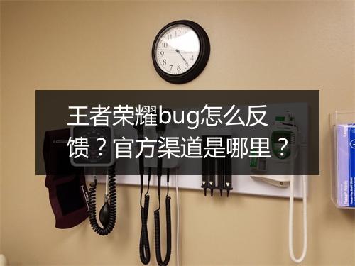 王者荣耀bug怎么反馈？官方渠道是哪里？