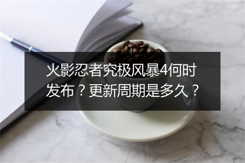 火影忍者究极风暴4何时发布？更新周期是多久？
