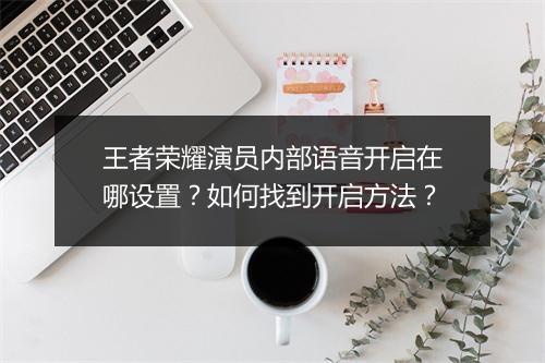 王者荣耀演员内部语音开启在哪设置？如何找到开启方法？