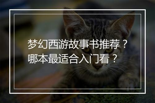 梦幻西游故事书推荐？哪本最适合入门看？