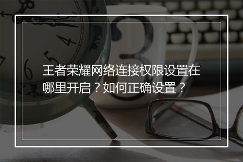 王者荣耀网络连接权限设置在哪里开启？如何正确设置？