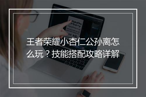 王者荣耀小杏仁公孙离怎么玩？技能搭配攻略详解