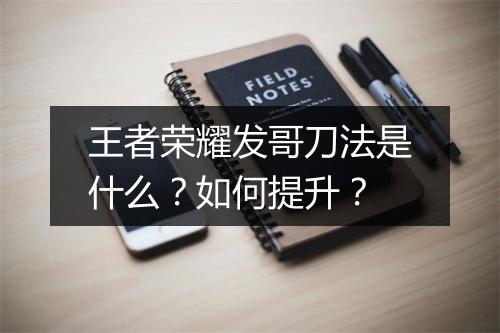 王者荣耀发哥刀法是什么？如何提升？