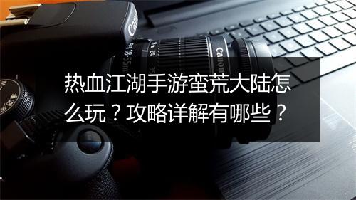 热血江湖手游蛮荒大陆怎么玩？攻略详解有哪些？
