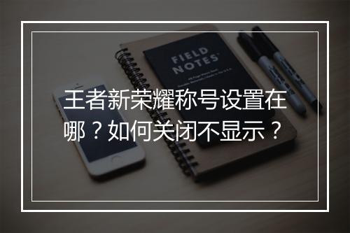 王者新荣耀称号设置在哪？如何关闭不显示？