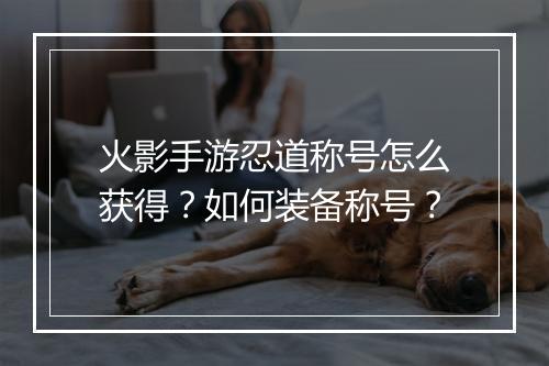 火影手游忍道称号怎么获得？如何装备称号？