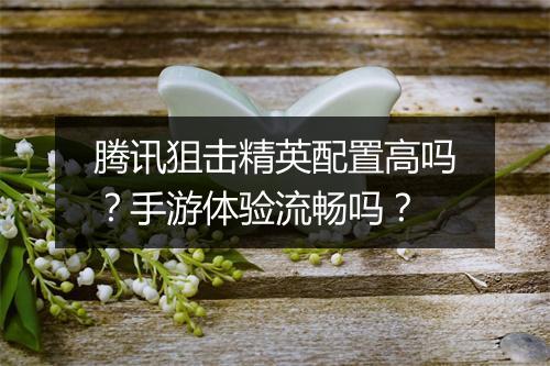 腾讯狙击精英配置高吗？手游体验流畅吗？
