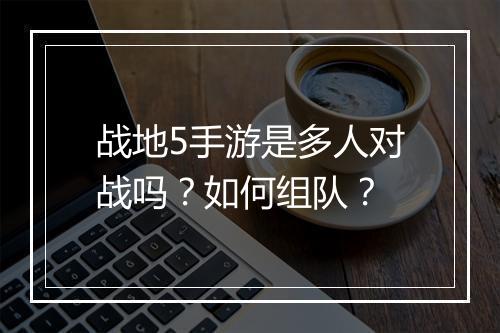 战地5手游是多人对战吗？如何组队？