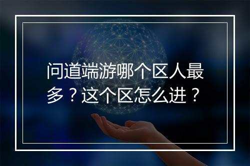 问道端游哪个区人最多？这个区怎么进？